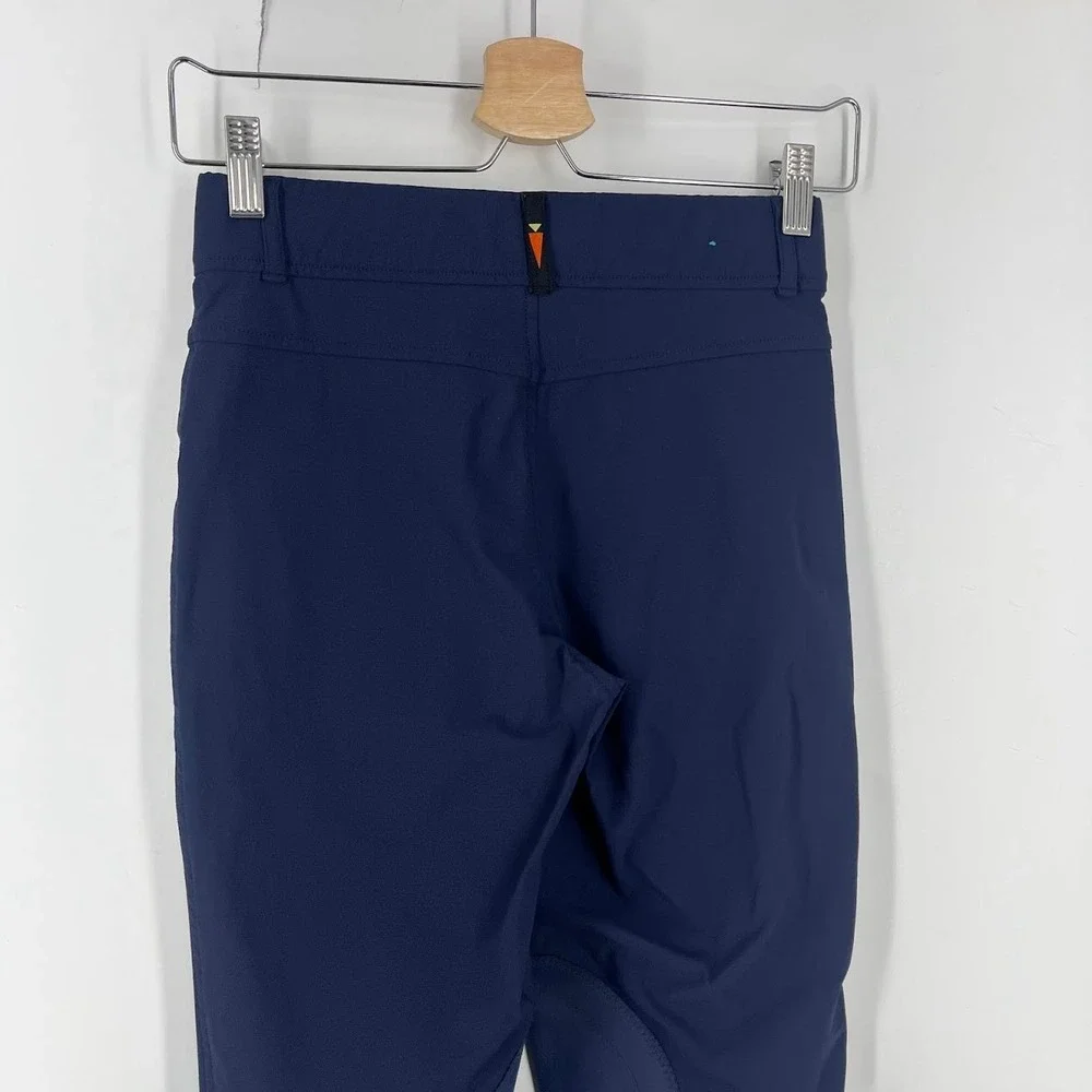 Kerrits Kids Navy Blue Knee Patch Equestrian Riding Breeches Pants Size L